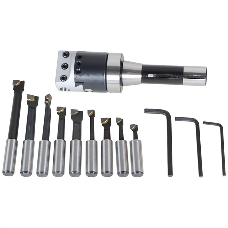 WFLNHB 2 Inch Boring Head R8 Shank 9pcs 1/2 Inch