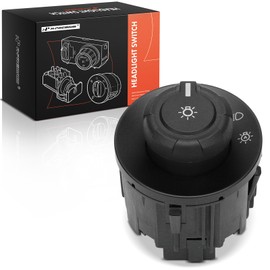 A-Premium Headlight Switch Instrument Panel Headlamp Dimmer Switch Compatible with Ford F150 2009-2014, F250 F350 F450 F550 Super Duty 2011-2019 & Lincoln Mark LT 2010-2014, Without Fog Lights