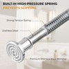 Haryaers Silver Long Curtain RodTension Shower Curtain Rods 30 to100