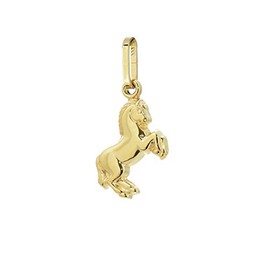 NKlaus 333 8 Carat Yellow Gold Horse Children's Necklace Pendant for Women Girls Children 9053, Yellow Gold