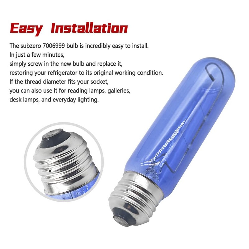 7006999 Blue Refrigerator Light Bulbs Fit for Sub Zero Fridge