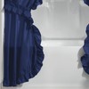 Stoneberry Home® Ruffled Shower Curtain Set Polyester Dark Sea