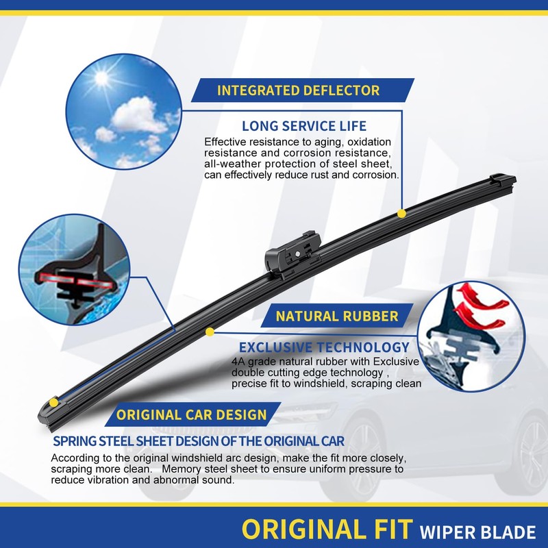 3 wipers Replacement for Mazda CX-5 CX-9 2017 2018 2019