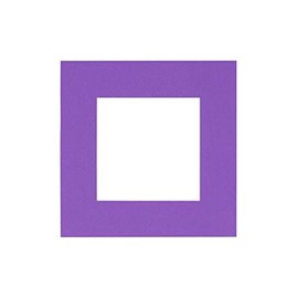 CountryArtHouse Purple Acid Free 12x12 Square Picture Frame Mat with White Core Bevel Cut for 8x8 Pictures - Fits 12x12 Frame - Pack of 1 Matboard Show Kit with Acid Free Backing & Clear Bag
