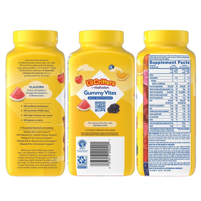 L'il Critters Children's Multivitamin Gummy 300 Count, 2 Bottles