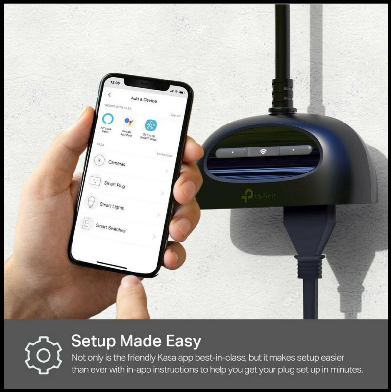 Outdoor Smart Plug by TP-Link, Smart Home Wi-Fi Outlet with