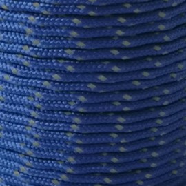 2mm Paracord Reflective Micro Cord Strong Bushcraft Lanyard Camping Hiking DIY (Blue, 5 meters)