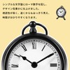 BESTIME AM-07 black metal desk clock, small and exquisite, white