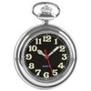 Whodoit Classic Sliver Shiny Arabic Numeral Men's Quartz Pocket Watch,