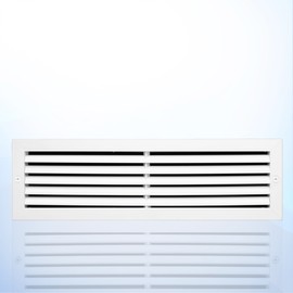 24" x 6" Duct Hole [25.6" x 7.6" Face] Aluminum Return Grille HVAC Ceiling or Sidewall - Rustproof - Fixed Blades - No Louver, No Filter, No Adjustable Fins, Without Damper