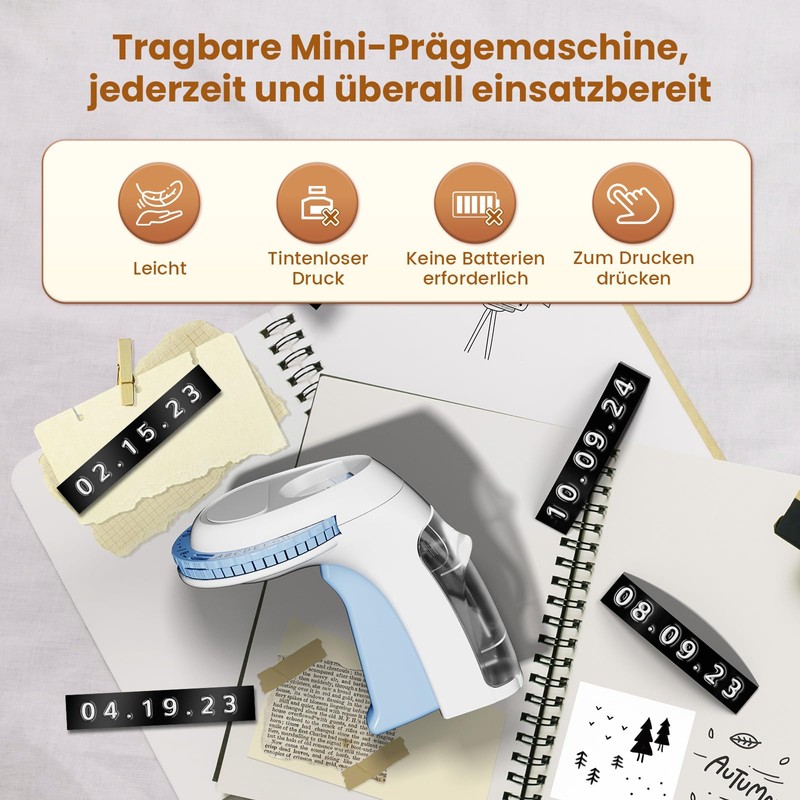 VolenGo Omega S Embossing Device / Embossing Label Maker /