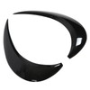 1 Pair Left Right Gloss Black Headlight Eyebrow Cover Trim