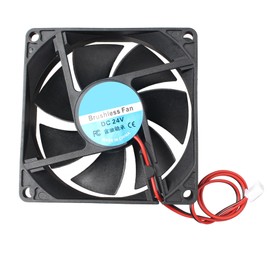 Jopto Mini Brushless Silent Cooling Fan 80x80x20mm 8020 DC 24V Fan With 2 Pin Terminal Compatible With 3D Printer PC CPU Computer Cases Router TV Box DVR For DIY With 28cm 11.02inch Cable