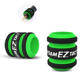 EZTAT2 12pcs TACT Disposable Foam Tattoo Grip Covers Plus Size 28mm to 34mm for Wireless Battery Rotary Tattoo Pen Machine Black