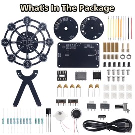 STEM Soldering Practice Kit - DIY Rotating Ferris Wheel Soder Practice Kit with 10 Light Modes, Colorful LED Electronics Soldering Projects for Adult Student Training Kit, Practical Desk Decor Present
