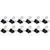 Officemate International Corp. 99050 Binder Clips,Medium,1-1/4-Inch Wide,5/8-Inch Cap, 12/BX, Black/Silver