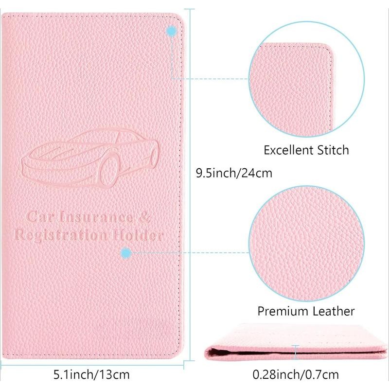 Premium Car Registration and Insurance Card Holder, Car Document Holder