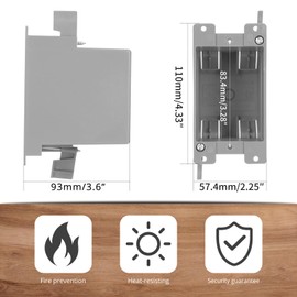HXH (Pack of 3) Old Work Box 1-Gang, 20 cu. Inches Electrical Outlet Box Old Work with Living Hinges Adjustable Mounting Tabs, ETL, Grey.