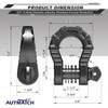 AUTMATCH D Ring Shackles 3/4" Mega Shackle (2 Pack) 68,000Ibs