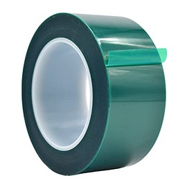 WOD PFT35GS High Temperature Polyester Green Masking Pet Tape. 2 inch x 72 yds. for Powder Coating, E-Coating or Plating Projects. Up to 350 F Resistance, Heat and Fireproof.