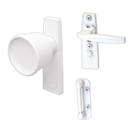 Prime-Line K 5121 Tulip Knob Latch, 1-3/4 In. Mounting Holes, White (Single Pack)