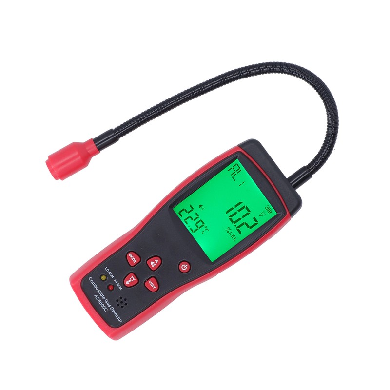 Digital Display Combustible Gas Detector Flexible Probe LCD Backlit Gas
