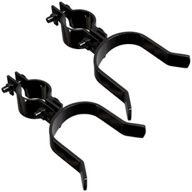 VIVIDA 1-3/8" x 2-3/8" Black Gate Latch 2 PCS, Gate Fork Latch with Padlock Hole, Chain Link Fence Parts, Black