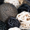 ANDALUCA Decorative Balls Bag Bowl Filler Home Decor (Black &