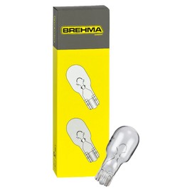 BREHMA 10x Glass Base Lamp W16W 12 Volt 16 Watt W2.1x9.5d