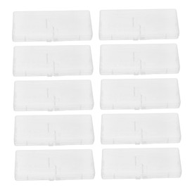 Beavorty 10pcs Plastic Interdental Brush Storage Case Portable Holder Box with Flip Lid for Travel and Daily Use Dustproof Compact Design for Organized Bathroom Storage