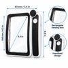 4X LED Handheld Magnifier for Reading – Rectangular Full-Page Magnifying