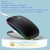 LED Wireless Mouse, Slim Silent Dual-Mode 2.4G+BT Rechargable 7-Color Mouse