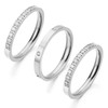 Klyxosh 3 Pack 18K Gold Plated/Silver Stacking Rings for Smart