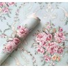 LIFAVOVY Light Green Flower Peel and Stick Wallpaper Self Adhesive