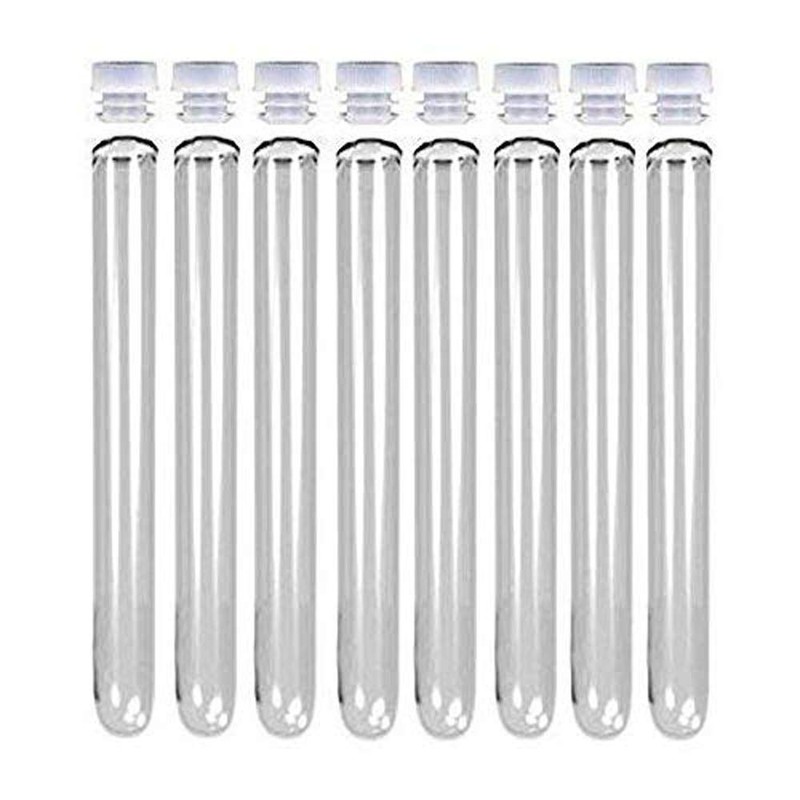 6 Inch Test Tubes with White Tops (Pack of 10)