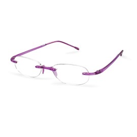 Scojo New York Gels Original Reading Glasses, Handmade Scratch Resistant Readers for Women and Men, Amethyst - 1.75x