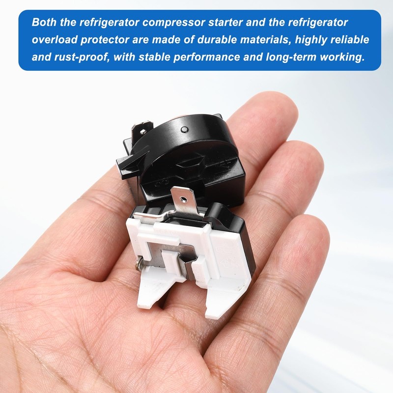 sourcing map 4 Set PTC Refrigerator Starter Relay 4.7 Ohm