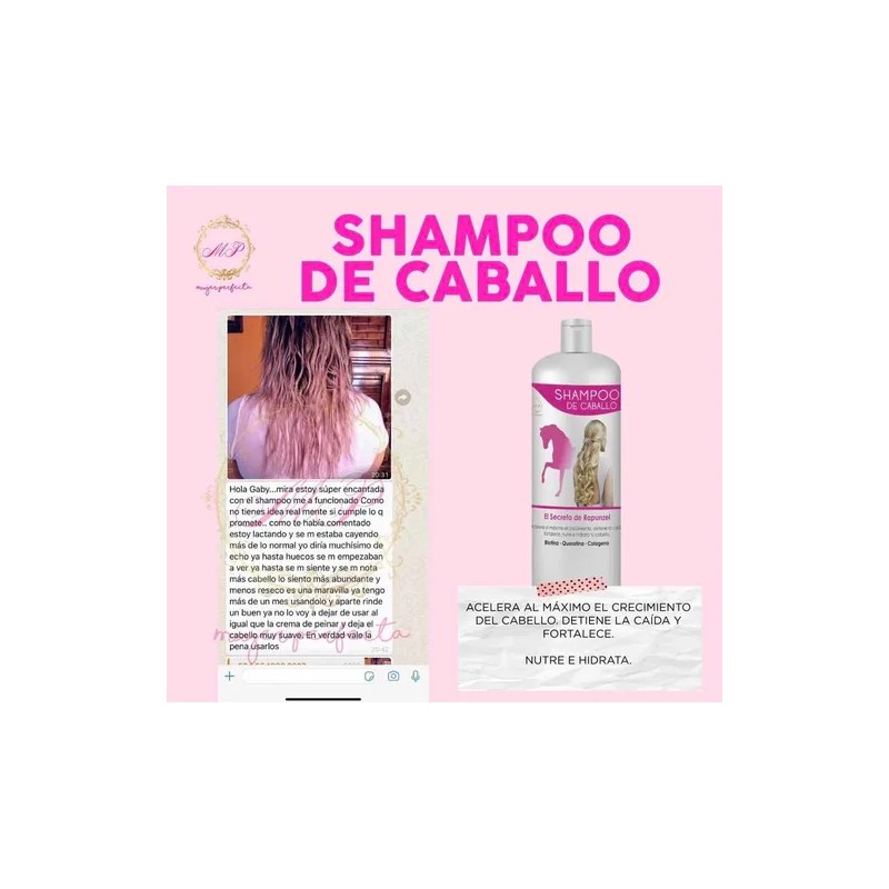 Shampoo De Caballo Detiene La Caída Acelera El Crecimiento