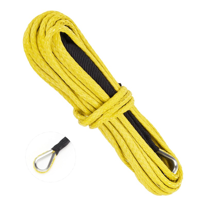 Winch Cable, Synthetic Winch Rope, Vehicle Winch Accessories, 7700 lbs,
