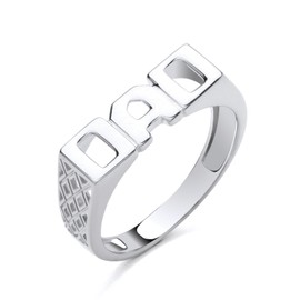 Sterling Silver DAD Ring size P - Z+1 - Solid 925 Silver (U)
