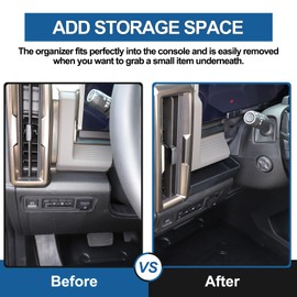 YinanIutos Dashboard Lower Storage Box Compatible with Hummer EV 2024 2025 SUV/Pickup Center Console Dash Lower Organizer Box Under Dash ABS Storage Box Interior Accessories