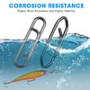 SILANON Power Fishing Clips Snaps,110pcs Stainless Steel Fishing Lure Quick