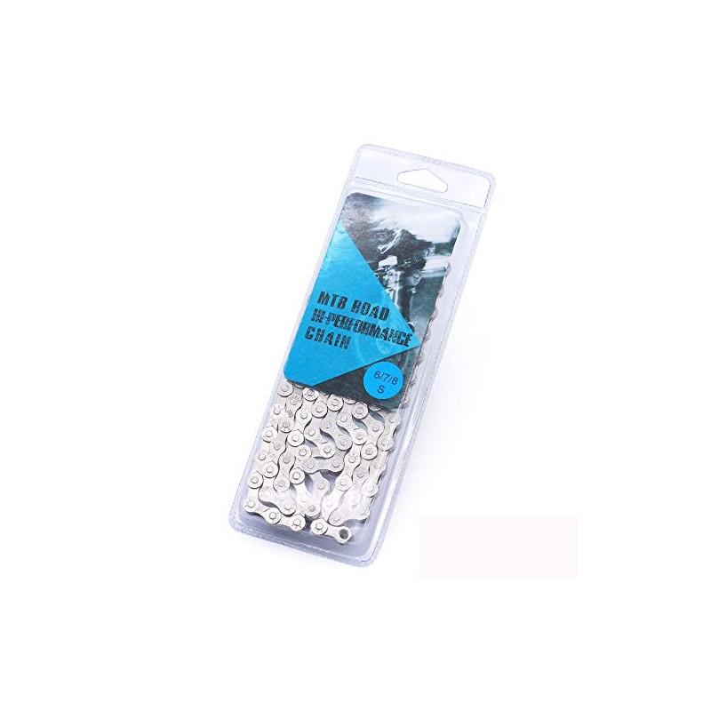 VOANZO Bicycle Chain, Electroplated Silver Rust-proof Mountain Road Bike Chain,