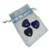 3 gemstone hearts in a set, stone hearts made of