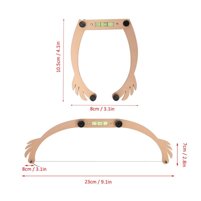 Eyebrow Bow Mapper Foldable Bow Tattoo Line Ruler Reusable Tattoo