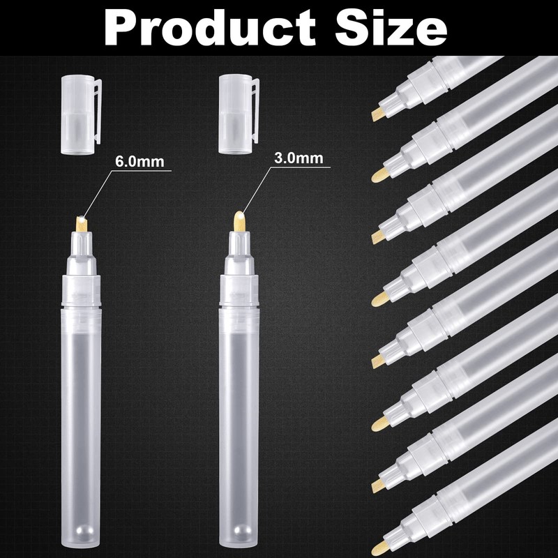 Sepamoon Set of 6 Empty Fillable Pen 3 mm 6