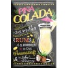 schilderkreis24 Cocktail Recipe "Pina Colada" Magnet Alcohol Spirits Decorative Fridge