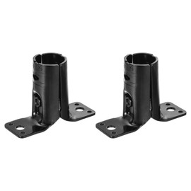 uxcell 2 Sets Pipe Clamp Connector, 89 x 32mm End Rail Clamps Chain Link Fence Clamp Fit 1.1" (28mm) OD Pipe with Screw and Nuts, Black