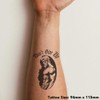 'Don't Give Up with Muscular Man' Temporary Tattoo - Water