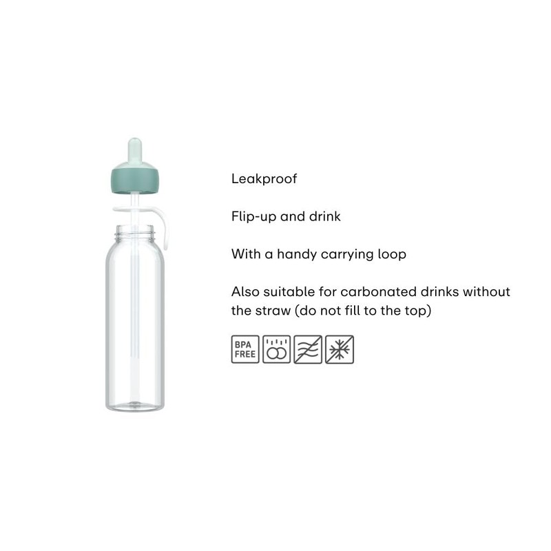Mepal - Flip-Up Campus Water Bottle - Leak-proof Drinking Bottle